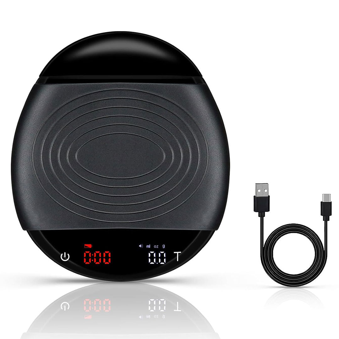 Rechargeable electronic coffee and espresso scale