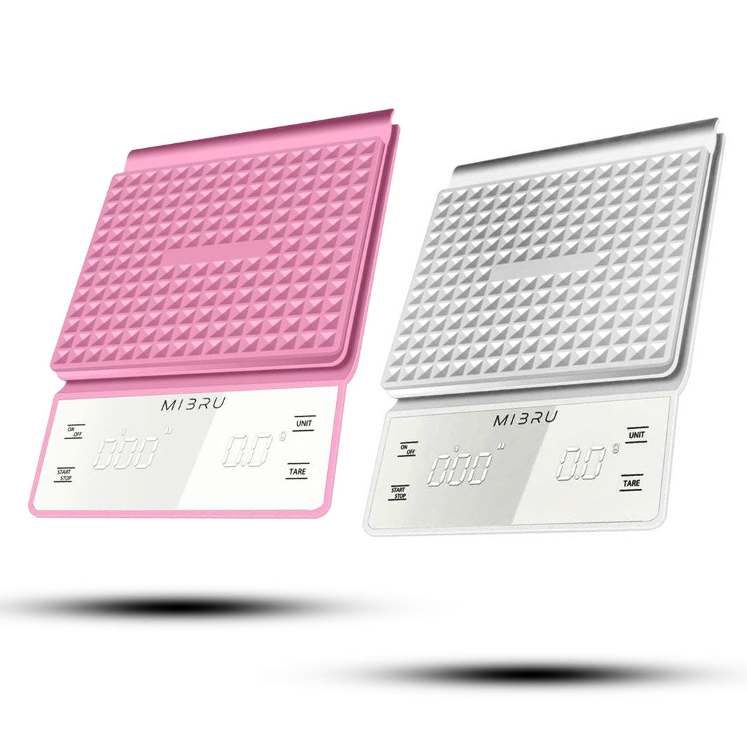 Mibru Multicolor Electronic Scale with Coffee Timer