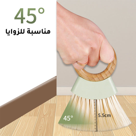 Table Cleaning Brush with Wooden Ring Grey G-1218