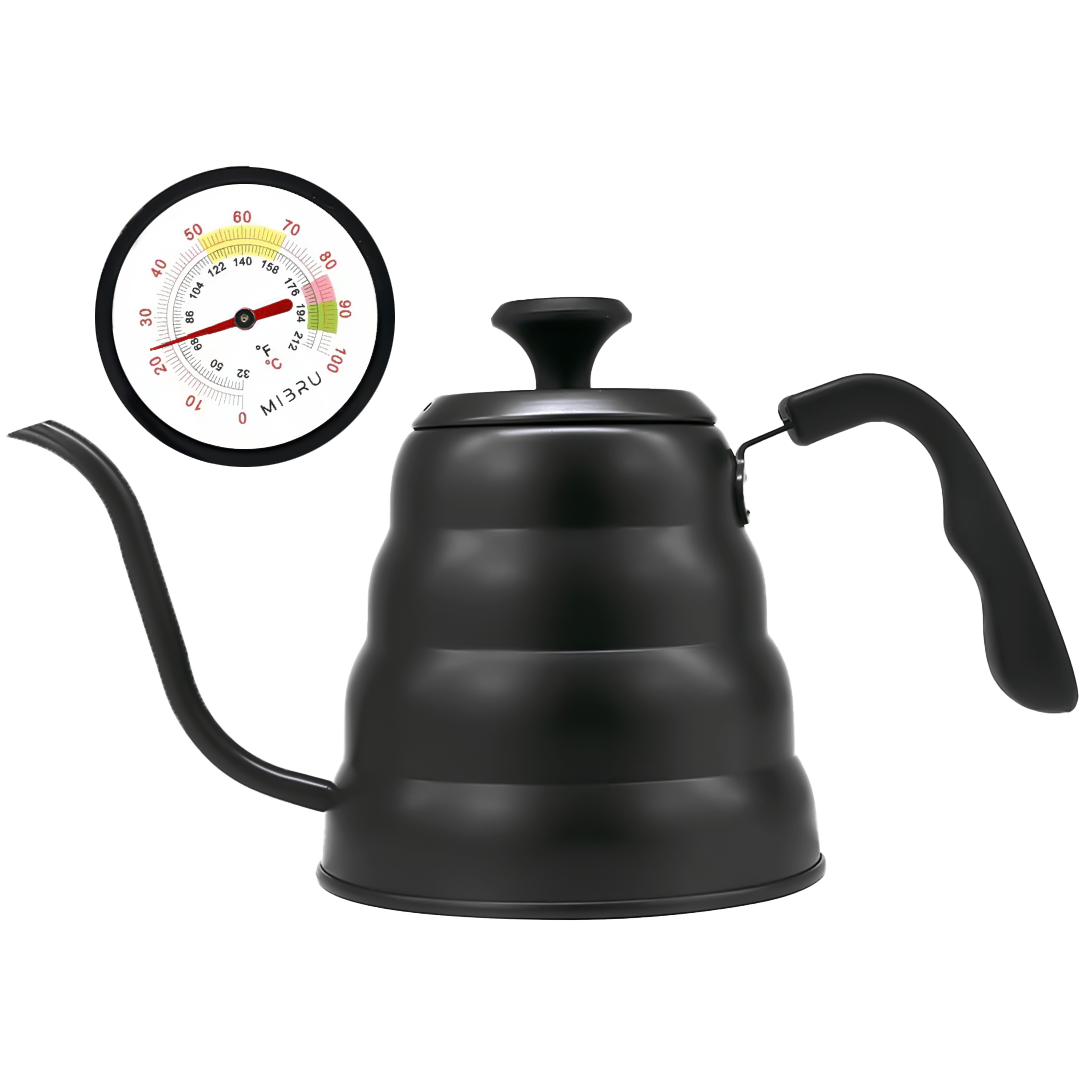 Multi-Color Coffee Drip Pot, Lid Thermometer Black