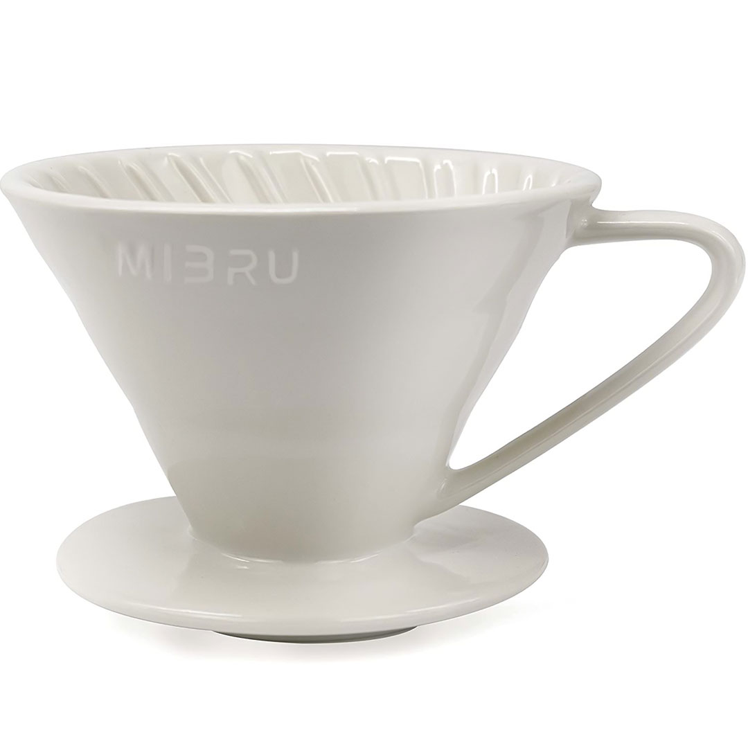 V60 Coffee Drip Funnel Size V02 1 to 4 Cups Multi Color - White