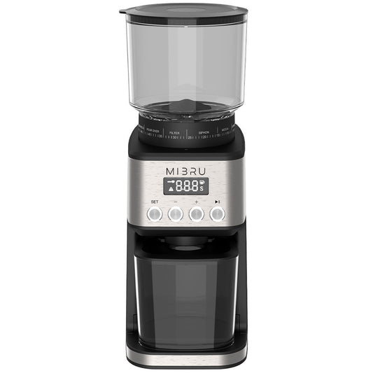 Coffee Grinder for espresso and drip coffee with full accessories and Blue-Up calf from Mibru