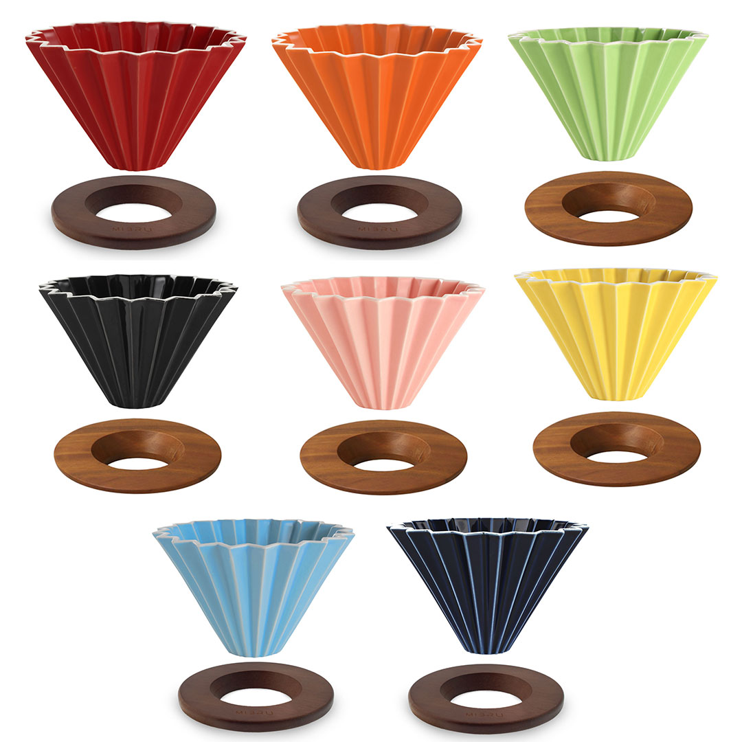 Ceramic Distillation Funnel Size 02 With Multi Color Wooden Ring