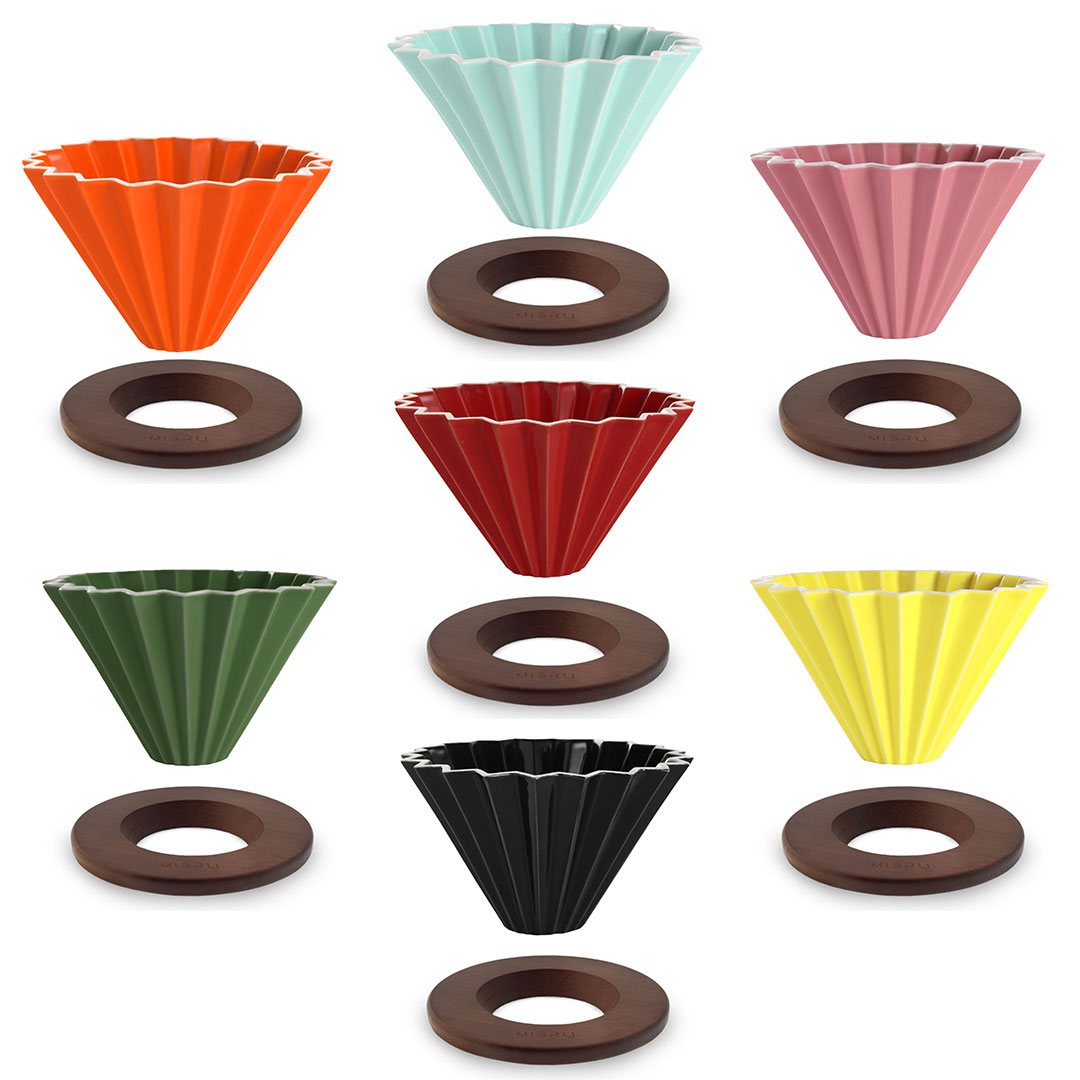 Ceramic Distillation Funnel Size 01 With Multi-Color Wooden Ring