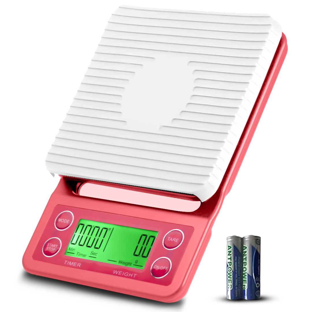 Electronic Coffee Maker Scale with Pink Timer