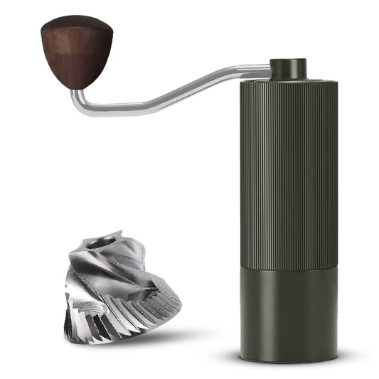 Hand Coffee Grinder with 5 Star Steel Stone Green Color