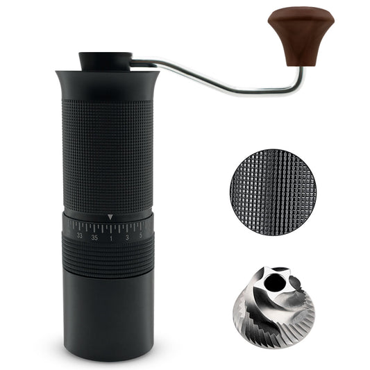 Manual Coffee Grinder Stainless Steel Gear External Control Grinding Grade