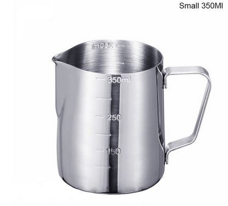 Milk steaming bottle embossed silver multiple sizes