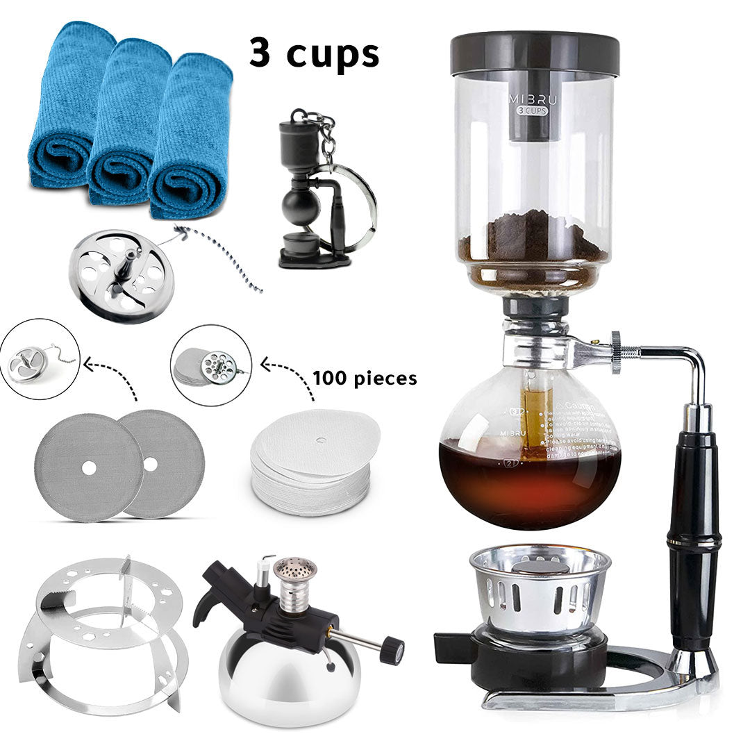 Psiphon Coffee & Tea Set 3 Cups of 9 Items in One Set